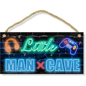 Gaming Room Decor Boys Stuff Kids Game Playroom Decorations Door Signs For Gamer Room Little Man Cave Wall Sign 10x5 Inches