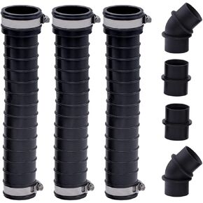 Fernco QwikFlex 36-in. Flexible Pipe Connector Kit for Offset or Hard To Reach 1-1/2-in. SCH40 PVC DWV Connections