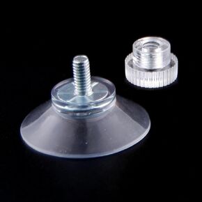 6Pcs Transparent Suction Cups Plastic Suction Pads 40 mm Clear PVC Sucker Pads Clear Suction Cup with Cap Nut Strong Thickened Sucker Use Safety and Easy Used Repeatedly,Home Storage Hooks