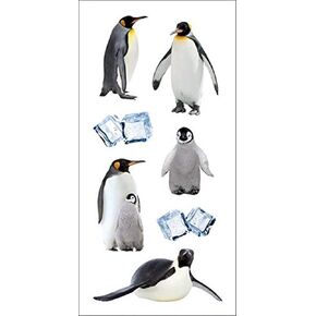 Paper House Productions ST-2241E Photo Real Stickypix Stickers, 2-Inch by 4-Inch, Penguins (6-Pack)