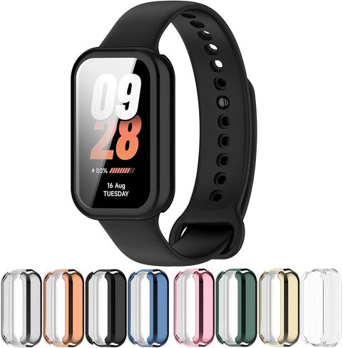 MOTONG Compatible with Xiaomi Band 8 Active Case Cover - Full Coverage TPU Protective Case Cover Compatible with Xiaomi Band 8 Active/Redmi Band 2(TPU Black) in Saudi Arabia
