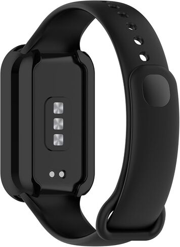 MOTONG Compatible with Xiaomi Band 8 Active Case Cover - Full Coverage TPU Protective Case Cover Compatible with Xiaomi Band 8 Active/Redmi Band 2(TPU Black) in Saudi Arabia