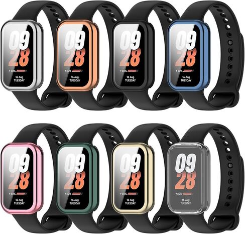 MOTONG Compatible with Xiaomi Band 8 Active Case Cover - Full Coverage TPU Protective Case Cover Compatible with Xiaomi Band 8 Active/Redmi Band 2(TPU Black) in Saudi Arabia