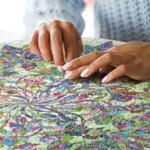 Mandala Puzzle 1000 Pieces for Adult, Difficult Impossible Hard Puzzles 1000 Pieces, Challenging Colorful Round Jigsaw Puzzle in Saudi Arabia