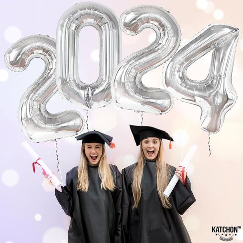 KatchOn, Giant Hot Pink 2024 Balloon Numbers - 40 Inch, New Years Balloons | 2024 Pink Balloons for Happy New Years Decorations 2024 | Foil 2024 Balloons Hot Pink, New Years Eve Party Supplies 2024 in Saudi Arabia