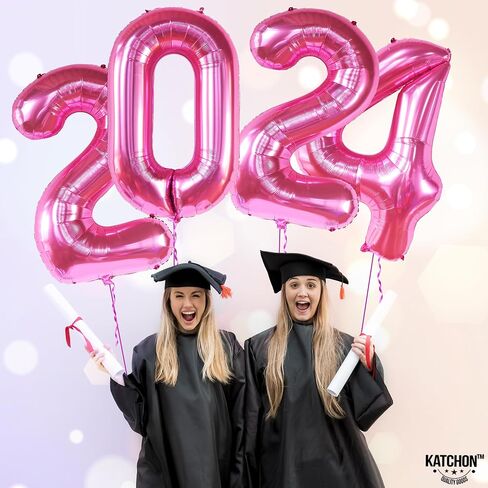 أرقام بالونات كاتش أون، باللون الوردي الساخن العملاق 2024 - 40 بوصة، بالونات السنة الجديدة | 2024 بالونات وردية لزينة رأس السنة الجديدة 2024 | بالونات فويل 2024 باللون الوردي الساخن، لوازم حفلات ليلة رأس السنة 2024 in Kuwait