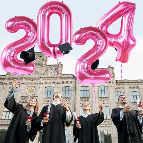 أرقام بالونات كاتش أون، باللون الوردي الساخن العملاق 2024 - 40 بوصة، بالونات السنة الجديدة | 2024 بالونات وردية لزينة رأس السنة الجديدة 2024 | بالونات فويل 2024 باللون الوردي الساخن، لوازم حفلات ليلة رأس السنة 2024 in Kuwait