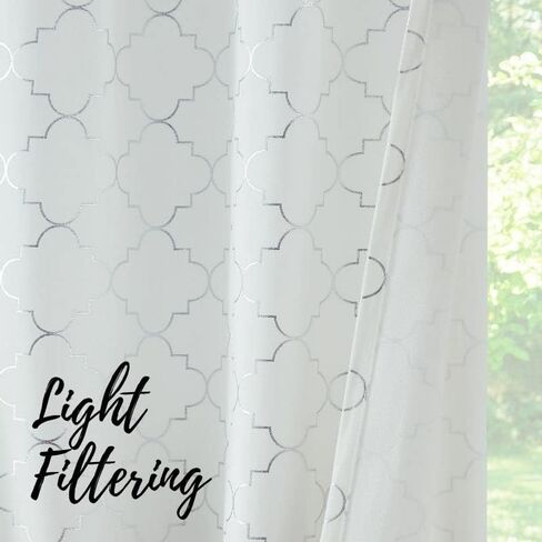 White and Silver Luxury Velvet Curtains 63 Inch Length for Living Room, Privacy Protection Blackout Curtains for Bedroom and Dining Room, Grommet Design Drapes with 52"Wx63"L in Saudi Arabia