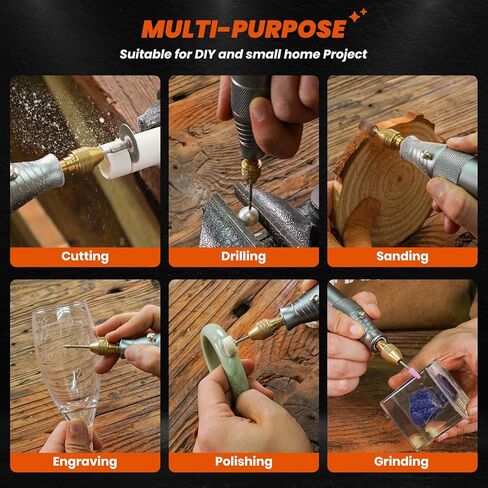 أداة دوارة، مجموعة أدوات دوارة صغيرة لاسلكية 4 فولت من HARDELL، قلم نقش مع بطارية بديلة، 20000 دورة في الدقيقة 52 قطعة ملحقات للنقش، الصنفرة، الطحن، الحفر، التلميع، النحت، الحرف اليدوية اليدوية in Kuwait