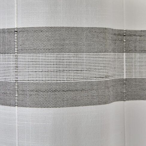 زوج ستائر SKL Home Slate Stripe Cafe (عبوة من قطعتين)، 56x24، أبيض in Kuwait