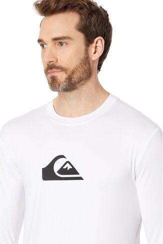 تي شيرت Quiksilver للرجال للاستخدام اليومي لركوب الأمواج بأكمام طويلة in Saudi Arabia