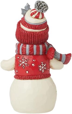 Enesco Jim Shore Heartwood Creek Nordic Noel Snowman with Winter Hat and Scarf Figurine- Stone Resin Hand Painted Crafted Collectible Snowman Figurines Christmas Home Decor Statue, 5.3 Inch in Saudi Arabia