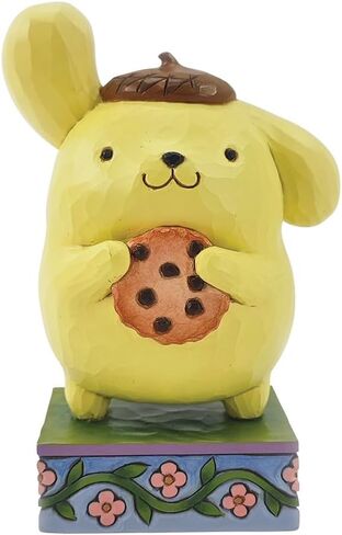 Enesco Sanrio by Jim Shore Pompompurin with Cookie Figurine- Stone Resin Hand Painted Crafted Collectible Hello Kitty Figurines Home Decor Statue, 5 Inch in Saudi Arabia