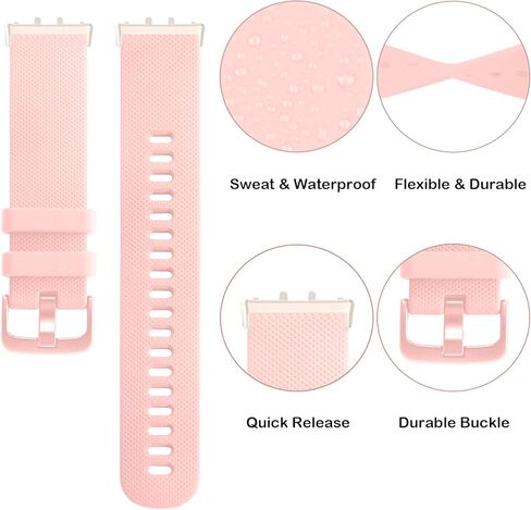 Nigaee 3 Pack Soft Silicone Watch Bands Compatible with Samsung Galaxy Fit 3,Adjustable Breathable Replacement Sport Straps & Slim Lace Silicone Wristbands for Women Men in Kuwait