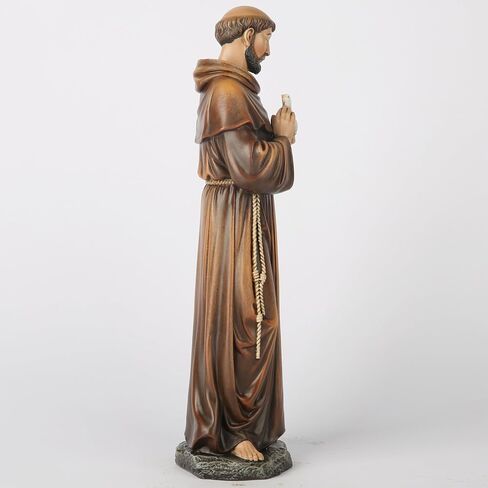 BC Catholic Saint Francis Statue, Inspirtional Garden Figure, Religious Gift,Devout Home décor,10.5" H, Renaissance Sculpture Handmade by Buildclassic in Saudi Arabia