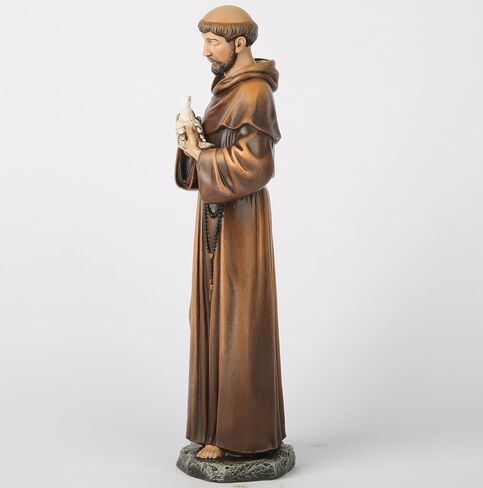 BC Catholic Saint Francis Statue, Inspirtional Garden Figure, Religious Gift,Devout Home décor,10.5" H, Renaissance Sculpture Handmade by Buildclassic in Saudi Arabia