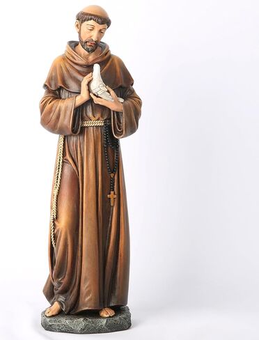 BC Catholic Saint Francis Statue, Inspirtional Garden Figure, Religious Gift,Devout Home décor,10.5" H, Renaissance Sculpture Handmade by Buildclassic in Saudi Arabia