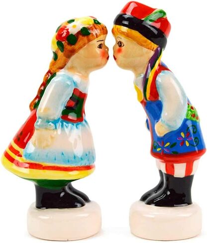 Polish Kissing Couple Collectible Ceramic Salt and Pepper Shakers Set by E.H.G in Saudi Arabia