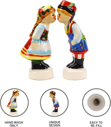 Polish Kissing Couple Collectible Ceramic Salt and Pepper Shakers Set by E.H.G in Saudi Arabia