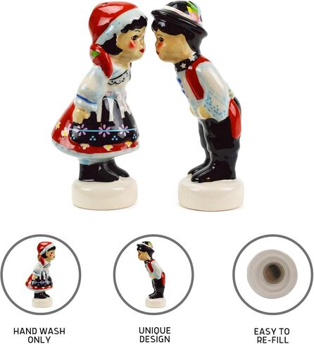 Polish Kissing Couple Collectible Ceramic Salt and Pepper Shakers Set by E.H.G in Saudi Arabia