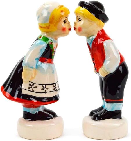 Polish Kissing Couple Collectible Ceramic Salt and Pepper Shakers Set by E.H.G in Saudi Arabia