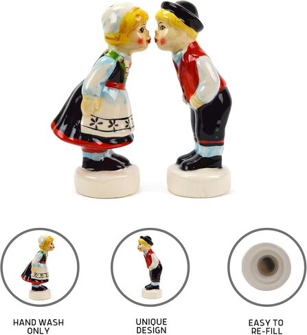 Polish Kissing Couple Collectible Ceramic Salt and Pepper Shakers Set by E.H.G in Saudi Arabia