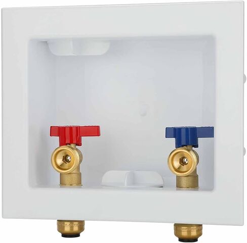 Washing Machine Outlet Box PEX with Center Drain, Inlet 1/2 inch PEX-B Crimp Barb F1807 x Outlet 3/4 inch NH Thread LI-520-11 in Kuwait