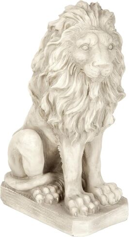 Design Toscano SH943 Mansfield Manor Lion Sentinel Statue: Looking Right, 21 Inches, Antique Stone in Saudi Arabia