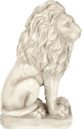 Design Toscano SH943 Mansfield Manor Lion Sentinel Statue: Looking Right, 21 Inches, Antique Stone in Saudi Arabia