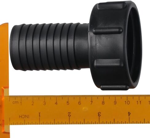 1Pc PVC Tube Fitting, Thread Tank Adapter, 1-1/2" Barbed x NPT Female Tap Connectors, Plastic Drain Connector for Water Tank, Home Garden in Saudi Arabia