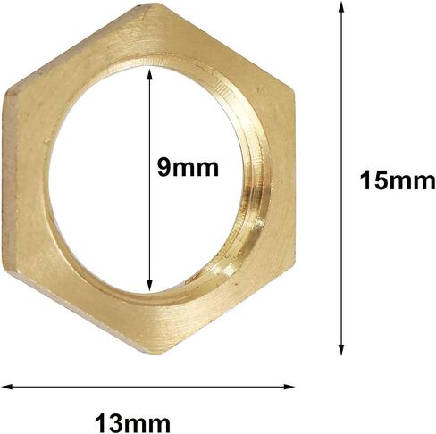 heyous 4PCS Lock Nut Brass Pipe Fitting 1/8" NPT Female Brass Lock Nut for Measuring Device in Saudi Arabia