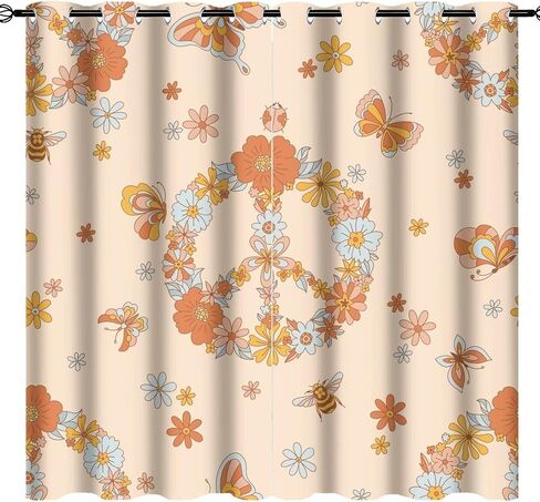 Watercolour Butterfly Blackout Curtain Panels for Living Room Pink and Purple Butterflies Art Thermal Insulated & Energy Efficiency Window Draperies with Black Liner W42 x L63 Inch in Saudi Arabia