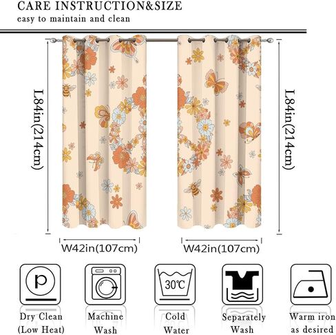 Watercolour Butterfly Blackout Curtain Panels for Living Room Pink and Purple Butterflies Art Thermal Insulated & Energy Efficiency Window Draperies with Black Liner W42 x L63 Inch in Saudi Arabia