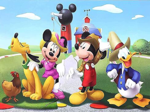 Palodio 5d الماس مجموعات الطلاء الماوس، مجموعات الفن الماس للبالغين الكرتون، الطلاء بالأرقام الحفر المستديرة الكاملة عبر غرزة الكريستال حجر الراين ديكور المنزل الجدار 12x16 بوصة-4 in Kuwait