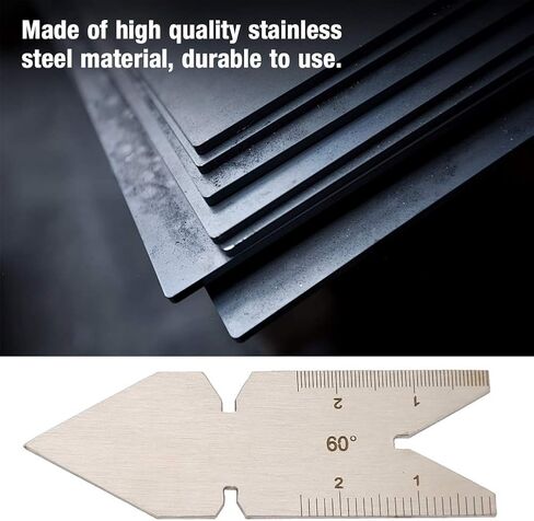 Garosa Thread Gauge Stainless Steel Center Gauge 60 Degree Screw Thread Lathe Cutting Tool Woodworking Tools(Metric ISO60 Degree Thread) in Kuwait
