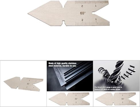 Garosa Thread Gauge Stainless Steel Center Gauge 60 Degree Screw Thread Lathe Cutting Tool Woodworking Tools(Metric ISO60 Degree Thread) in Kuwait