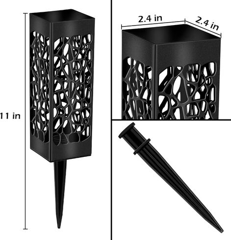 4 Pack Cemetery Decorations Flower Vase Holder for Grave, 12 in Steady Plastic Grave Decoration Holders with Sharp Top Easy to Insert , Flowers Holder with Hollow Design for Headstone Garden in Saudi Arabia