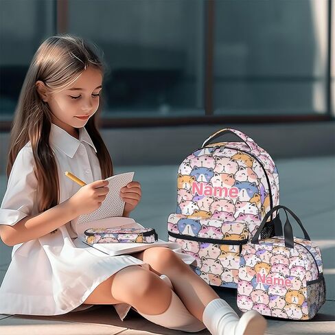 Cat Backpack for Girls, Cute Cat Bookbag for School, 16 Inch Lightweight Schoolbag for Preschool Elementary, Kids Daypack for Cat Lovers Back to School in Saudi Arabia