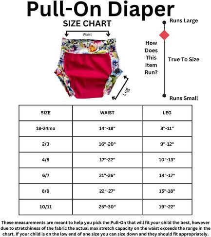 Pull-On Cloth Diaper for Big Kids (Rad Raptor, 2/3) in Saudi Arabia