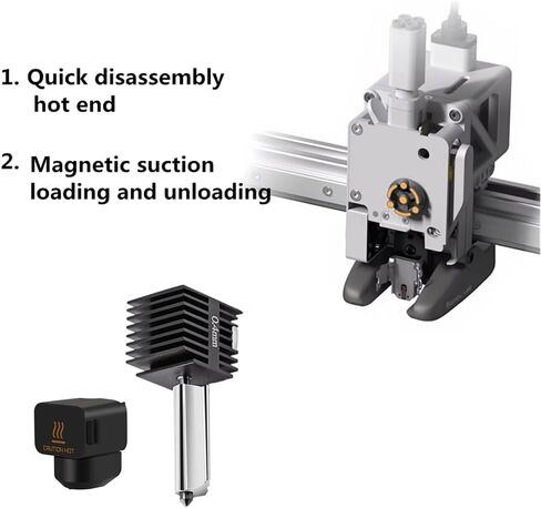 0.4MM Hardened Steel Nozzle Assembly Hotend Kit for Bambu Lab A1 Mini 3D Printer Accessory（0.4mm） in Kuwait