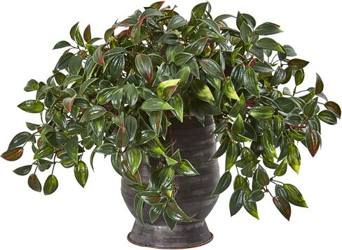 Nearly Natural Mini Melon Artificial Plant in Ribbed Metal Planter UV Resistant in Saudi Arabia