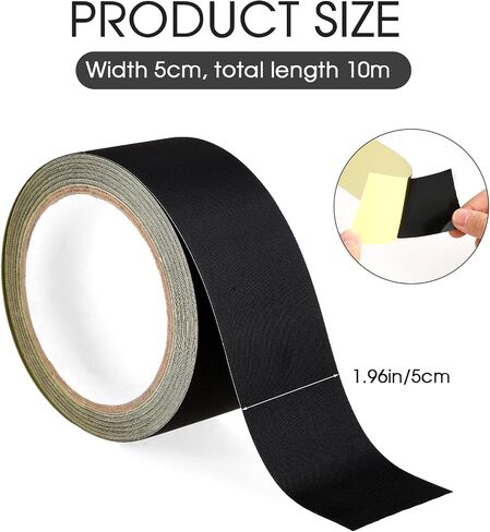Mozeat Lens 33 ft Book Tape Repair Book Binding Tape Cloth Repair Bookbinding Tape Kit 2 Inch Wide Book Spine Tape Cloth Bookbinding Repair Tape Black Book Tape for Reinforcing Book Spine Tape in Saudi Arabia