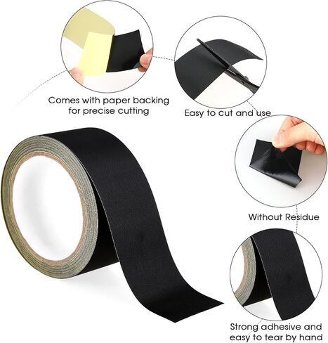 Mozeat Lens 33 ft Book Tape Repair Book Binding Tape Cloth Repair Bookbinding Tape Kit 2 Inch Wide Book Spine Tape Cloth Bookbinding Repair Tape Black Book Tape for Reinforcing Book Spine Tape in Saudi Arabia