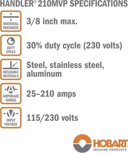 Hobart 500553 Handler 210 MVP MIG Welder - Empower Your Welding with Precision and Power Small in Saudi Arabia