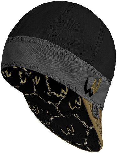 Welder Nation 8 Panel Welding Cap, 100% Cotton, Duck Canvas Exterior, Protective, Durable Men’s Hats with No Unicorn Peak for Welding, Heavy-Duty Jobs - Premium, Comfortable Welder Hat - 10 oz, 7 1/4 in Kuwait