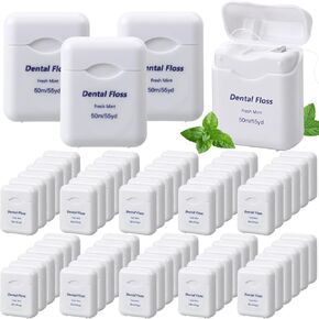 60 Pack Dental Floss Bulk Mint Flavored Floss 50m Each Travel Dental Floss Oral Care Dental Floss for Teeth and Gum Protection (Multicolor)