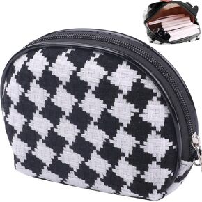 Sanitary Napkin Storage Bag, Preppy Checkered Pad Bags for Period, Portable Period Pouch, Portable Period Pouch with Zipper, Sanitary Pads Bag for First Period