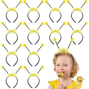 Coopay 12 Pack Butterfly Antenna Headband Black Velvet Headband for Halloween Party Costume Cosplay Dress Up Pretend Play Accessory