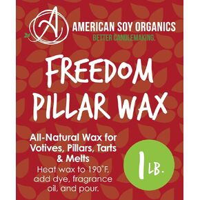 American Soy Organics- Freedom Soy Wax Beads for Pillar Candle Making – Microwavable Soy Wax Beads – Premium Soy Candle Making Supplies (5-Pound Bag)