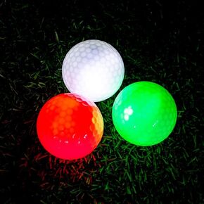 Glow in The Dark Golf Balls, Golf Sports Games for Men Women and Children Night Glowing Long Distance LED Golf Ball Colored